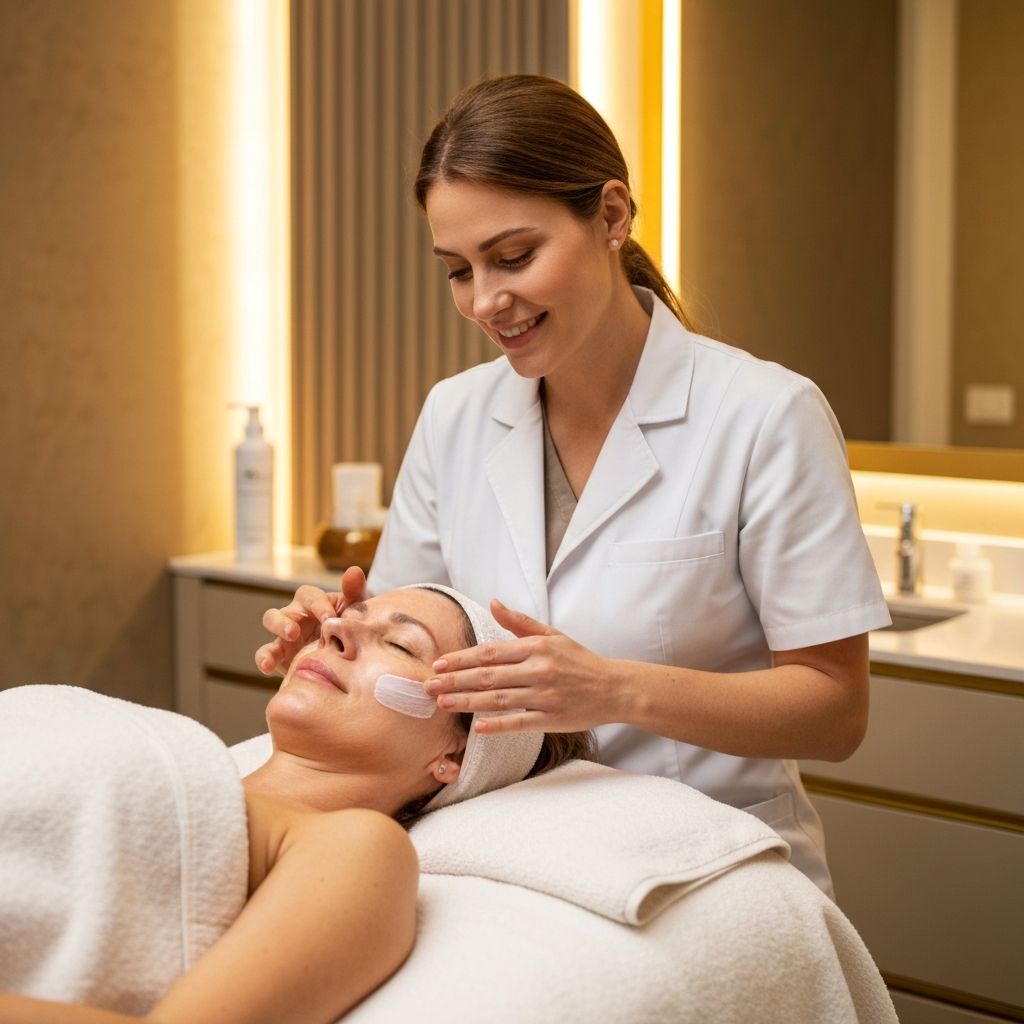 Professional facial treatment